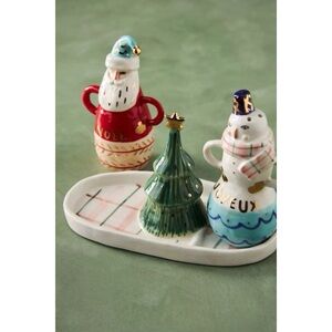 Bird Can Fox | Salt & Pepper Shakers with tray, NIB